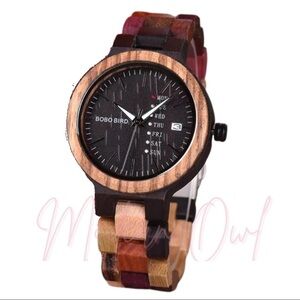3 Pack | Multicolored Wooden Watch